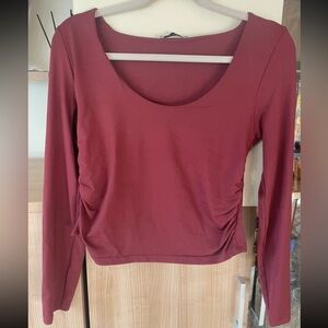 NWOT Stradivarius Burgundy Red Long Sleeve Shirt!